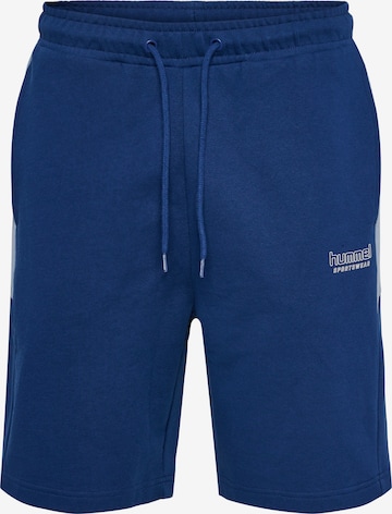 Hummel Regular Pants in Blue: front