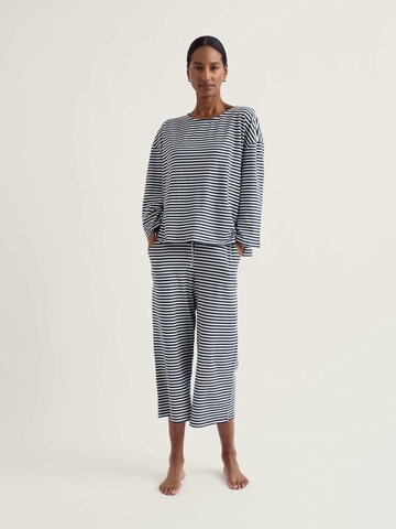 Seasalt Cornwall - Pijama 'Tree Shadow' en azul: frente