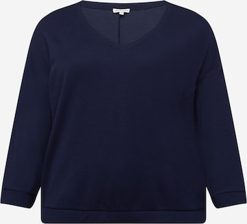 T-shirt Tom Tailor Women + en bleu : devant