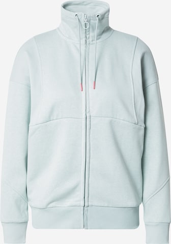 ESPRIT Athletic Zip-Up Hoodie in Green: front