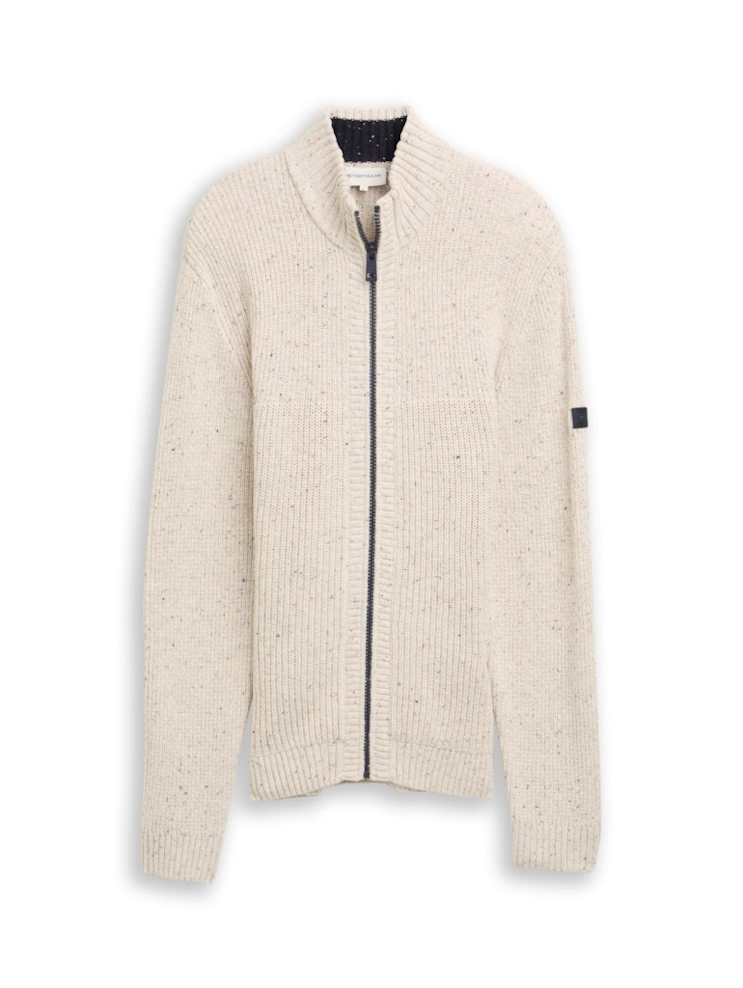 TOM TAILOR Strickjacke in Weiß: Vorderseite