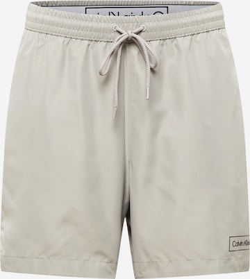 Calvin Klein Swimwear Board Shorts in Grey: front