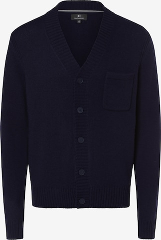 Nils Sundström Knit Cardigan in Blue: front