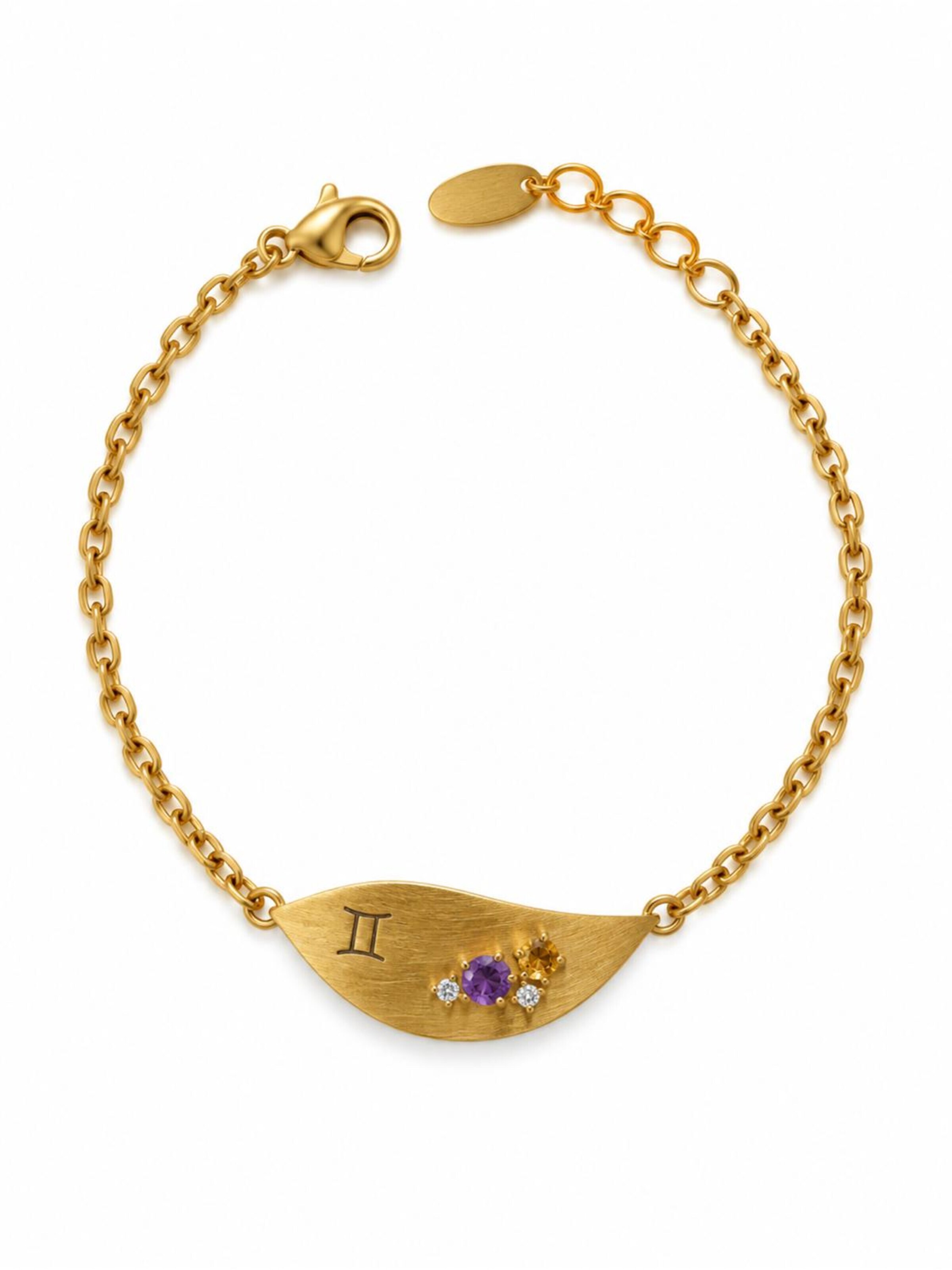 Sally Jane Jewelry Bracelet '18k Gold Plated Gemini | Tweelingen Zodiac' in Gold: front