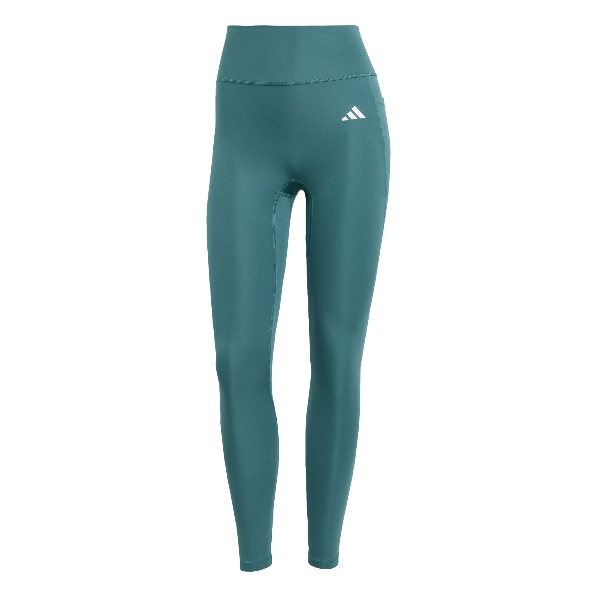 ADIDAS PERFORMANCE Skinny Sportbroek 'Optime Power Essentials' in Groen: voorkant