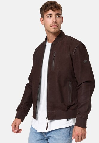 INDICODE JEANS Between-Season Jacket 'Captain' in Brown: front