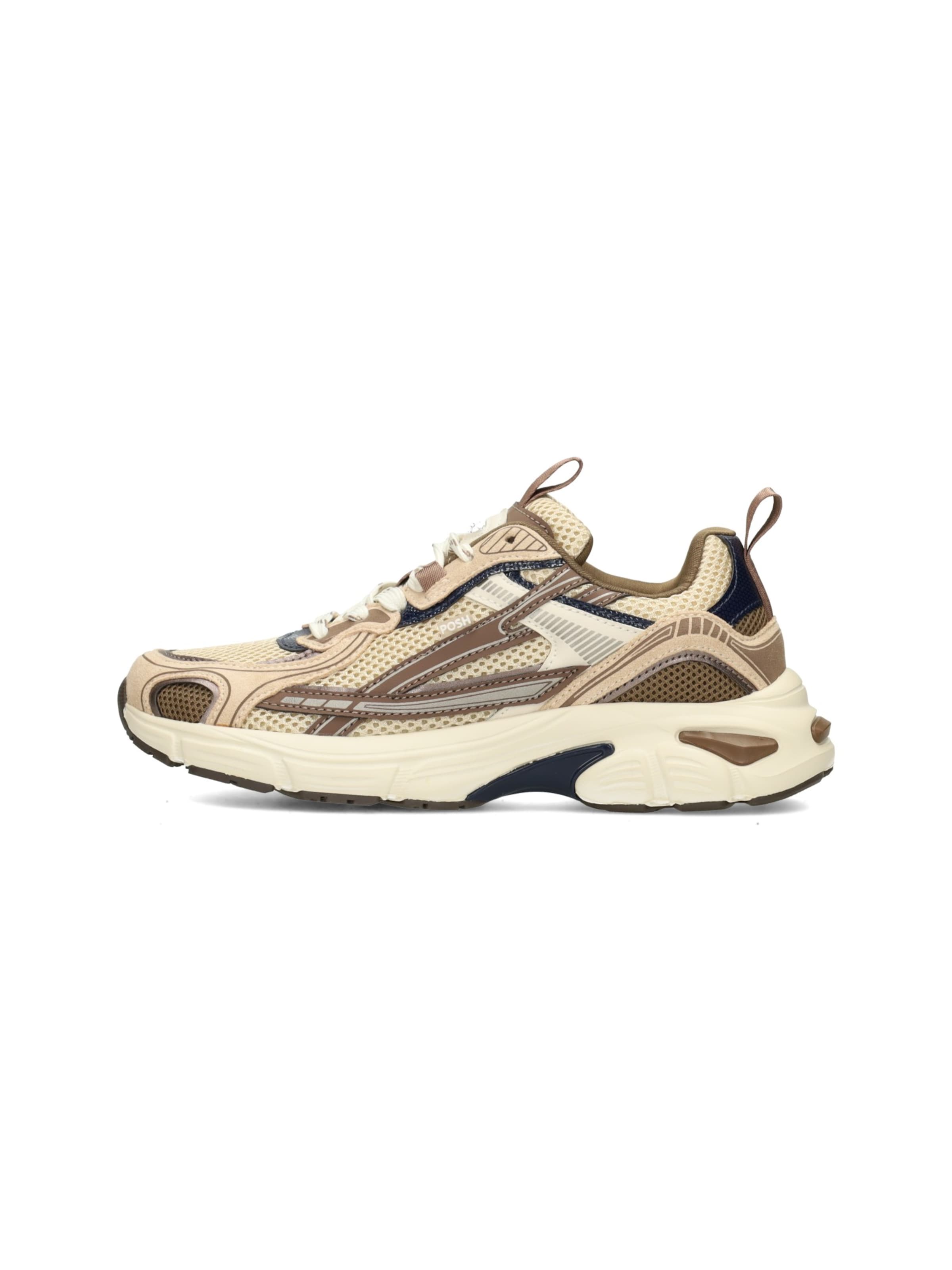 Baskets basses POSH by Poelman en beige : devant