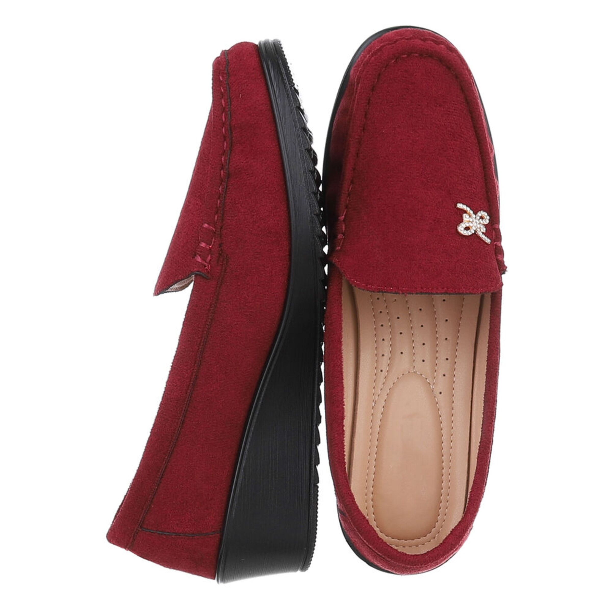 Ital-Design Classic Flats in Red