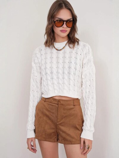 MixRay Pull-over 'Pullover' en S-L en ivoire, Vue avec produit