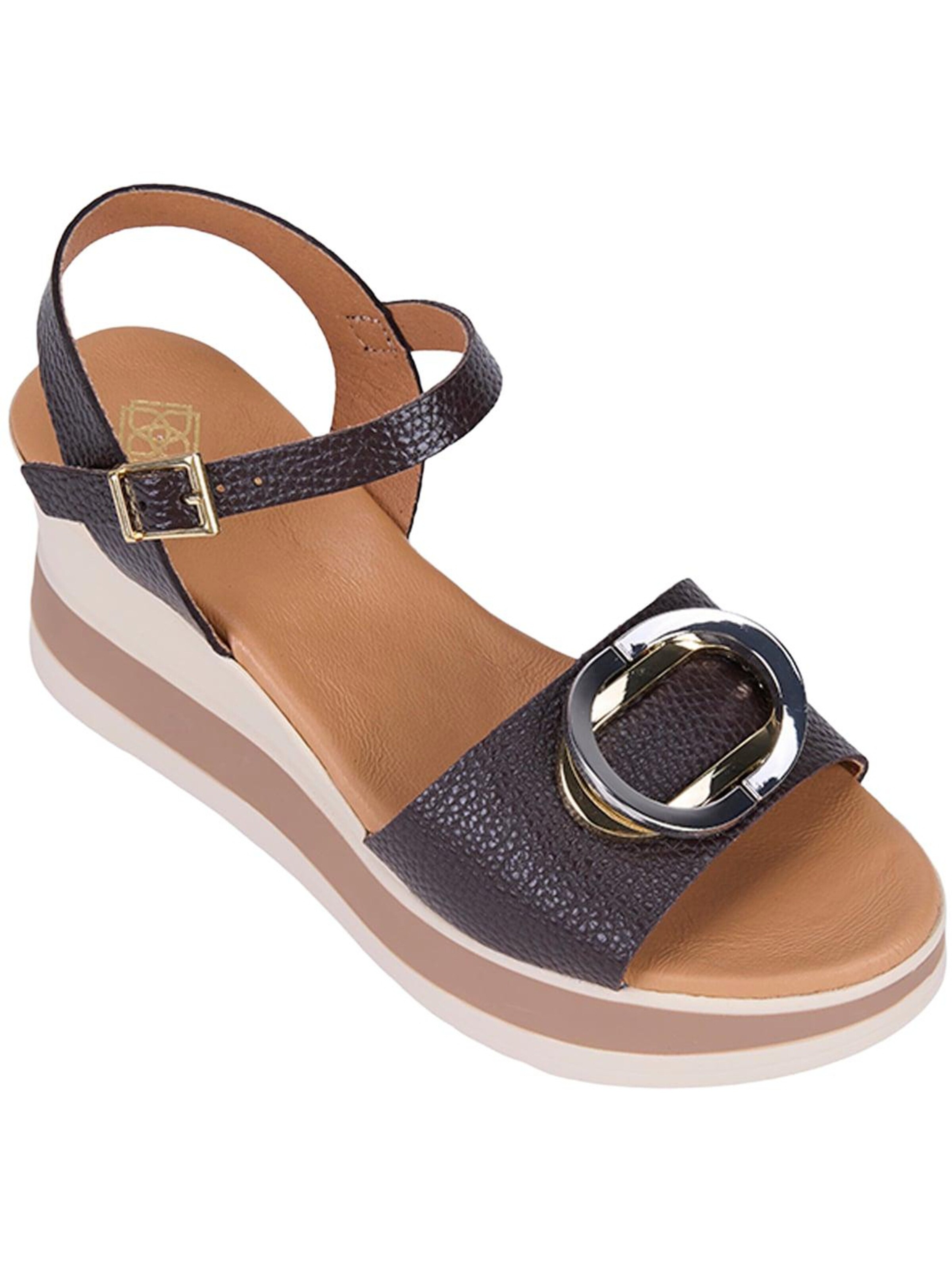 Desa T-bar sandals 'Keilsandalen' in Brown
