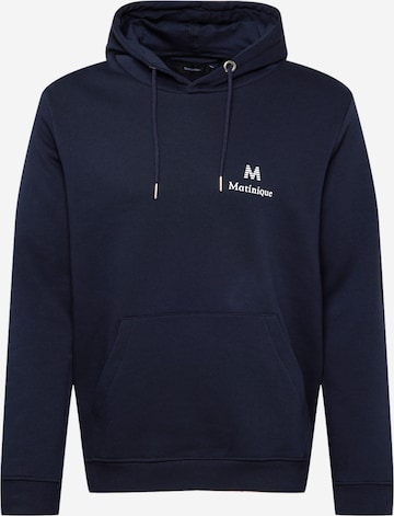 Matinique Sweatshirt 'Bradley' in Blauw: voorkant