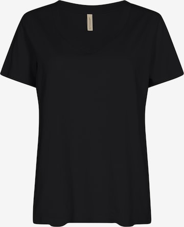 Soyaconcept - Camiseta 'DERBY' en negro: frente
