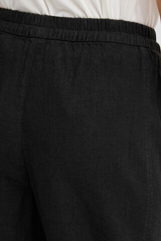 ICHI - Pierna ancha Pantalón 'Linno' en negro