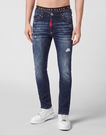 Philipp Plein Slimfit Jeans in Blau: Vorderseite