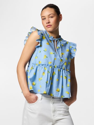 PIECES Bluse 'PCEmma' i blå: forside