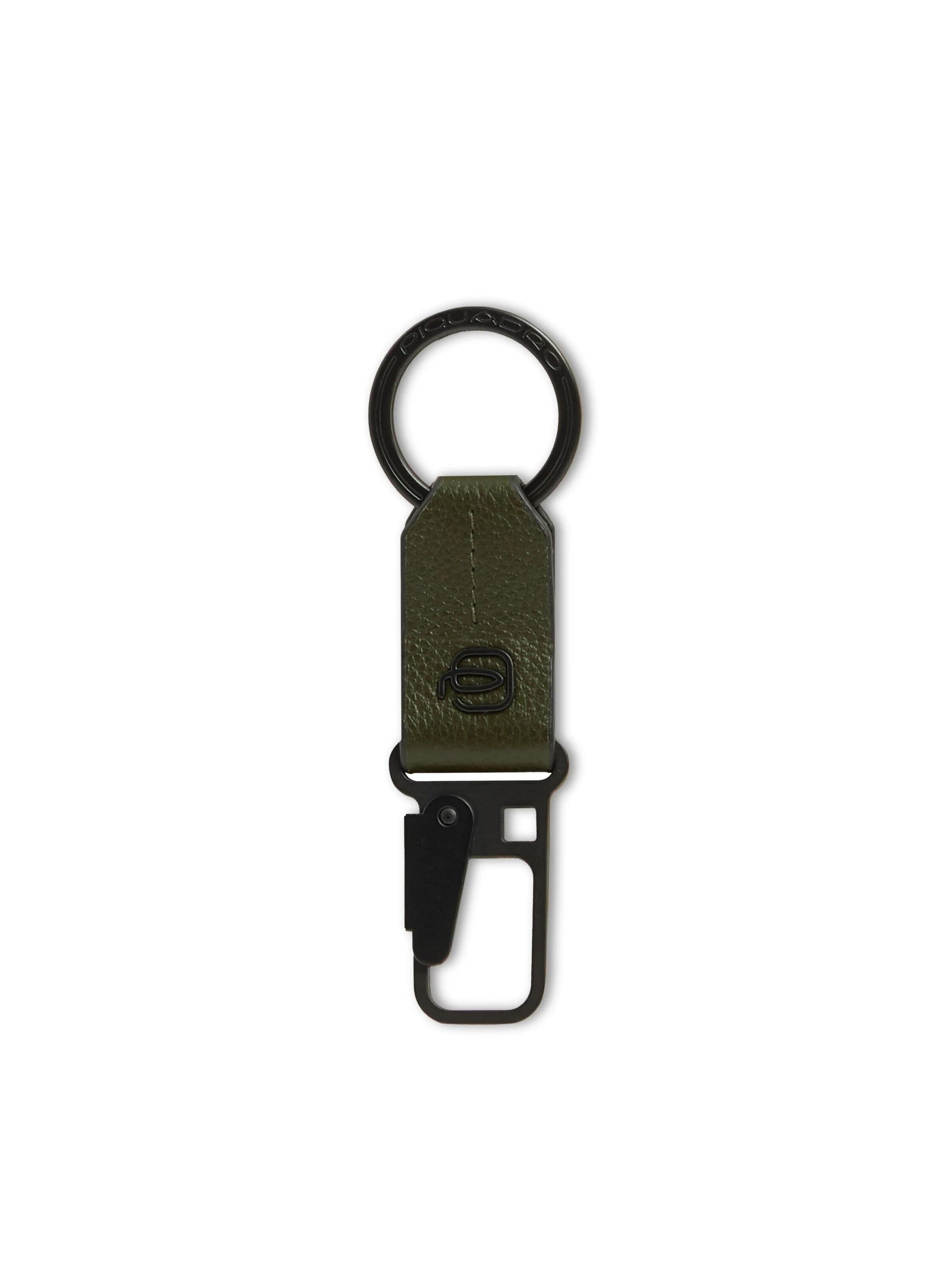 Piquadro Sleutelhanger in Groen: voorkant