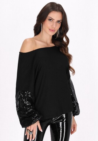 faina - Pullover em preto: frente