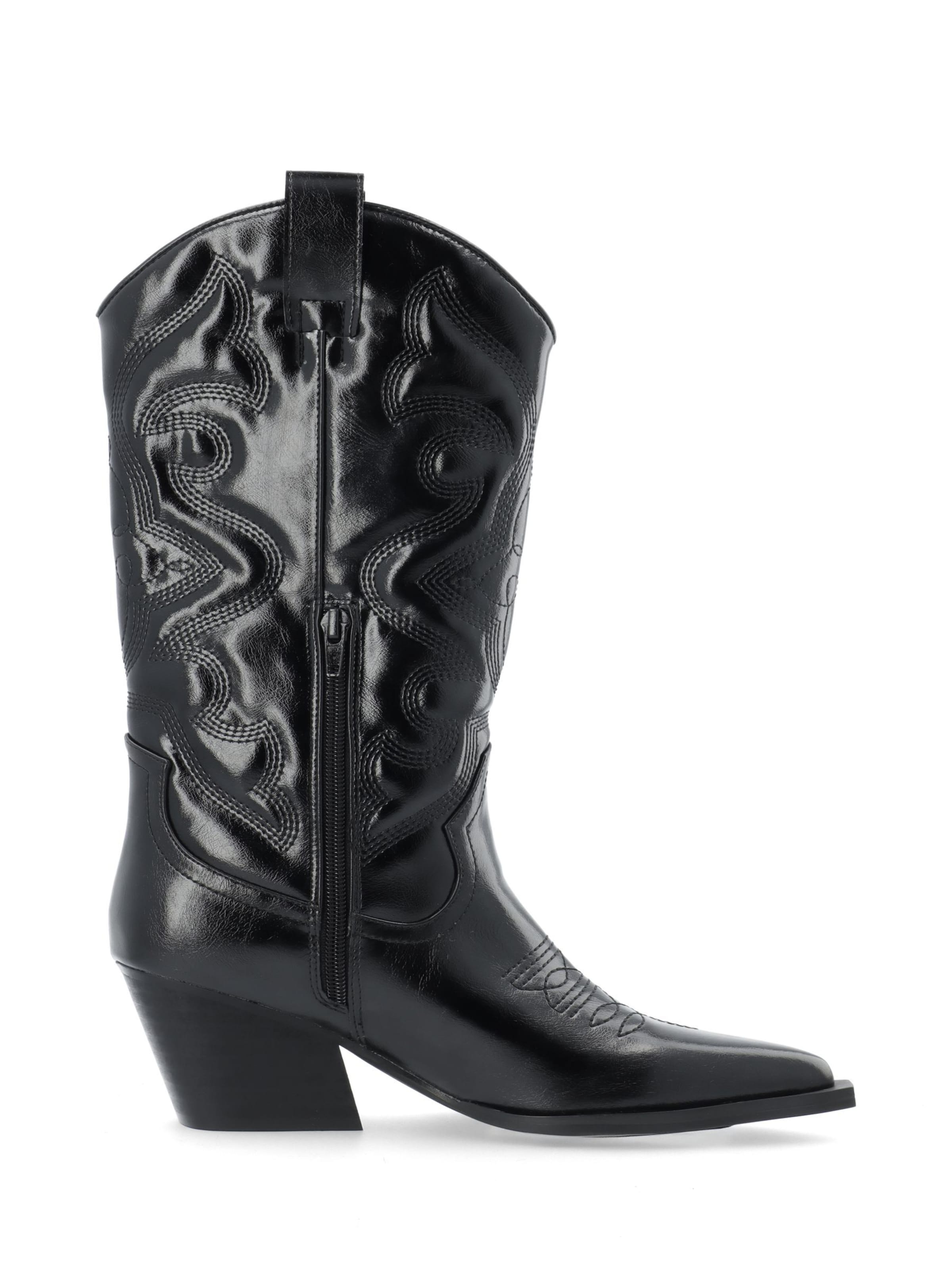 Bottes de cowboy 'Biajody' Bianco en noir