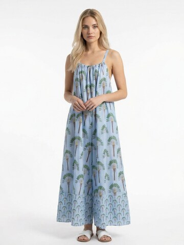 Shop Karey - Jumpsuit 'Tropical paradise jumpsuit light blue' en azul
