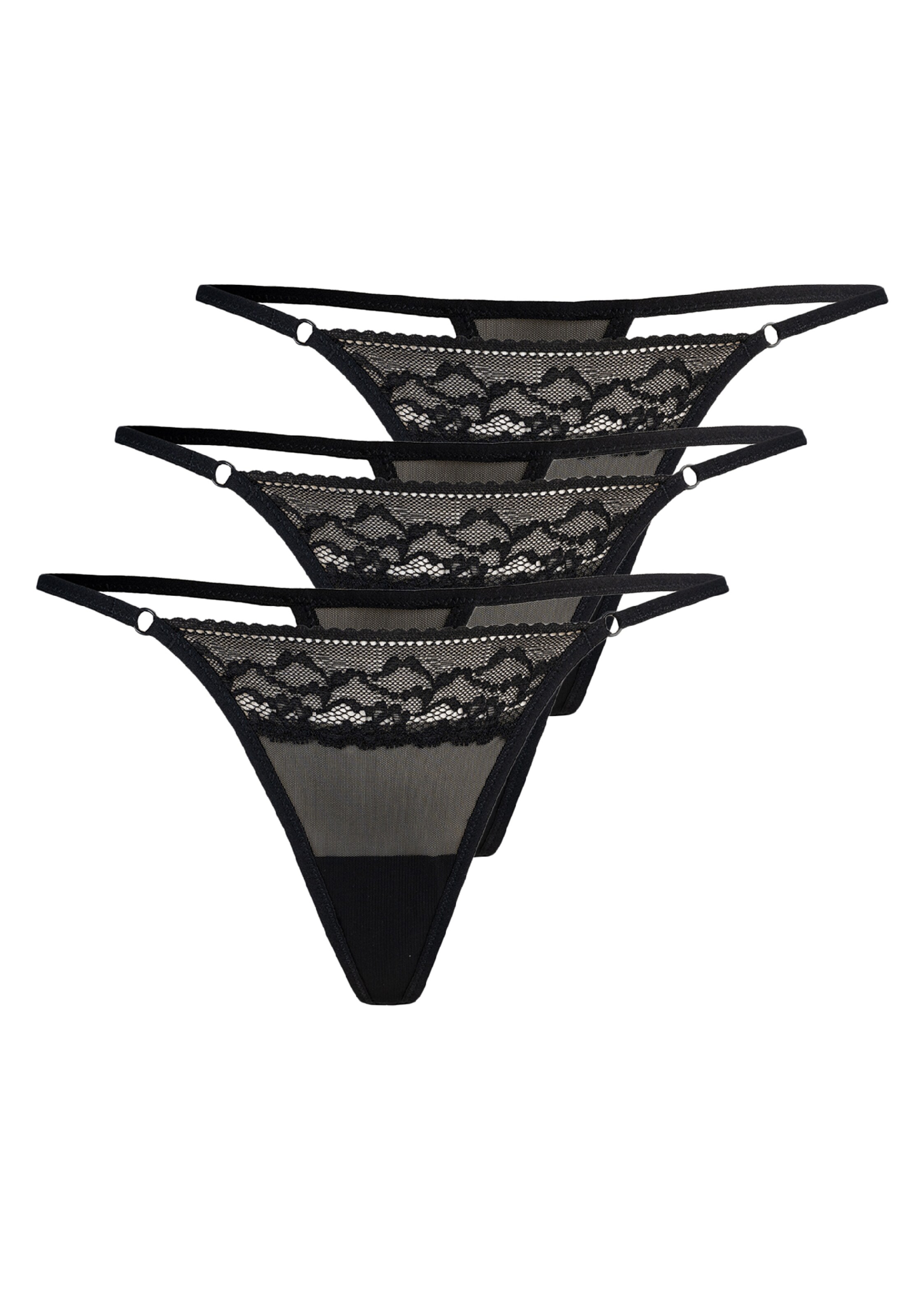 TEYLI Стринги 'Erori' в Черный: спереди