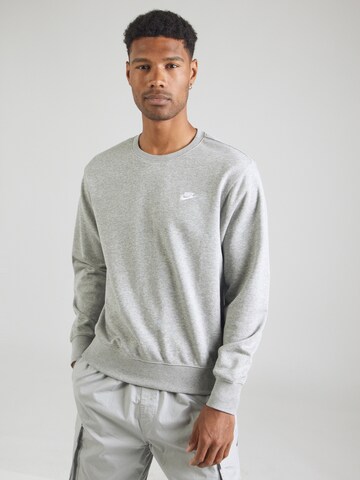 Nike Sportswear Sweatshirt 'Club Fleece' in Grey: front