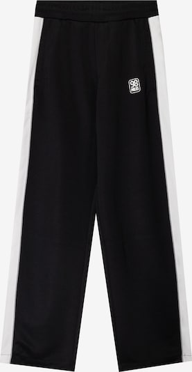 Bershka Housut värissä musta / valkoinen, Tuotenäkymä