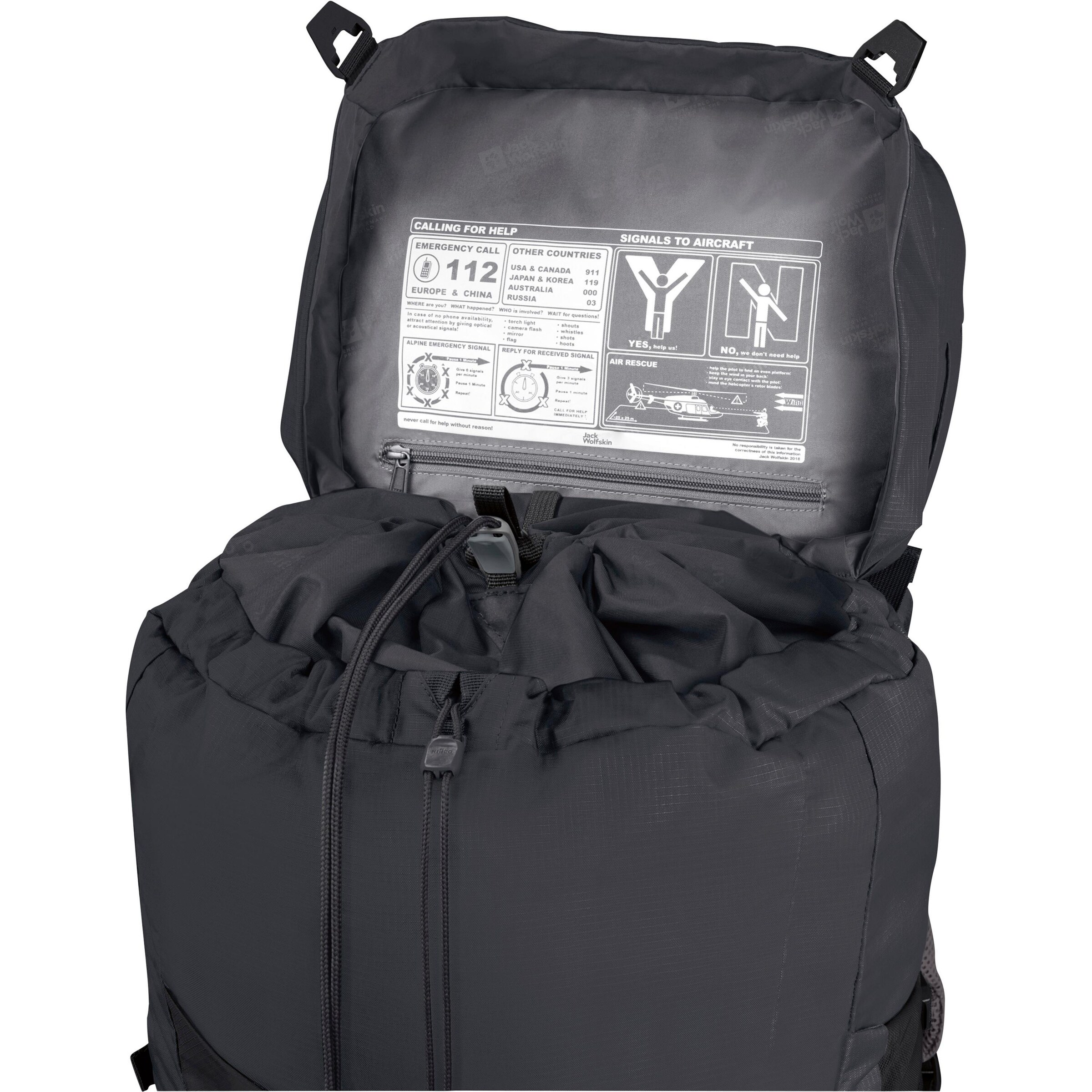 Zaino sportivo 'HIGHLAND TRAIL' di JACK WOLFSKIN in nero