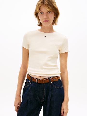 Tommy Jeans - Camiseta 'ESSENTIAL' en beige: frente