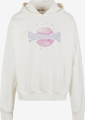 Lost Youth Sweatshirt 'Qauke V.2' in White: front