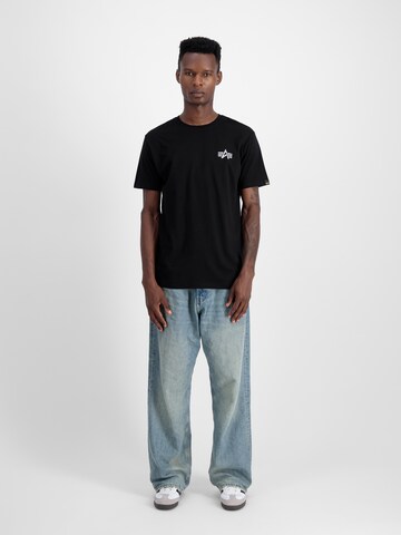 ALPHA INDUSTRIES Póló - fekete