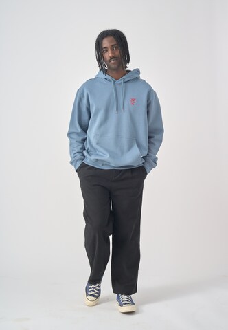 Cleptomanicx Sweatshirt 'Sketch Gull' in Blau
