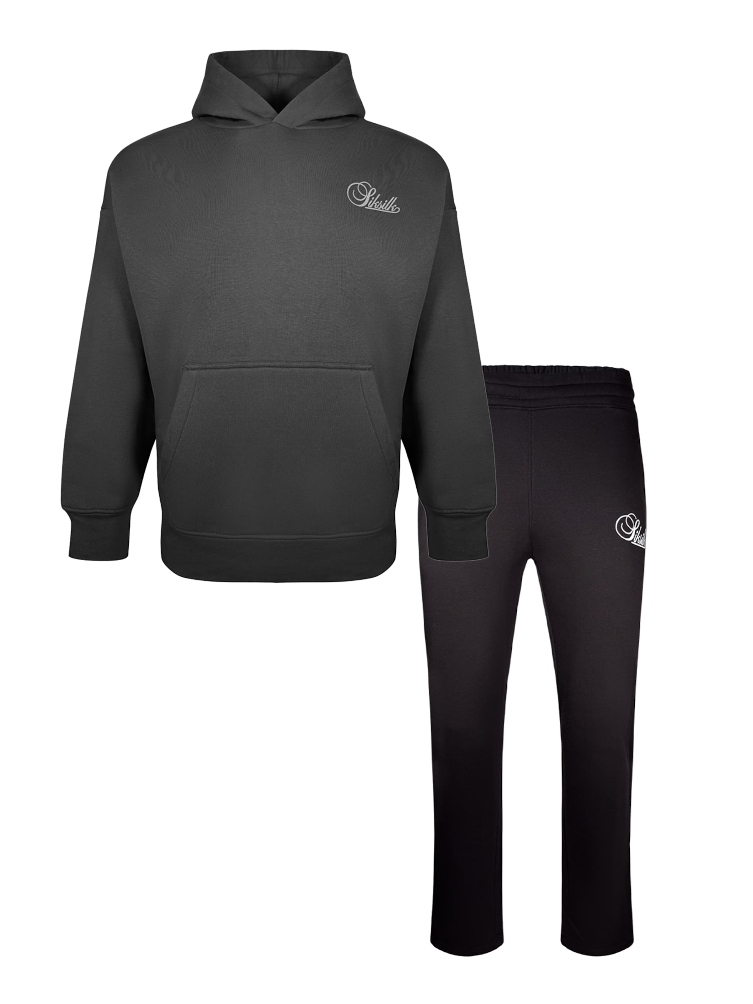 Tuta da jogging di SikSilk in nero: frontale