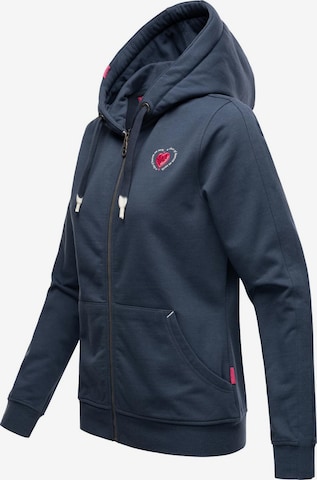 NAVAHOO Zip-Up Hoodie 'Cremetörtchen' in Blue