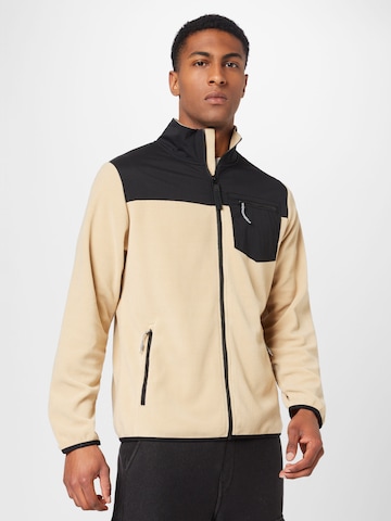 Veste en polaire fonctionnelle 'ALVEN' ICEPEAK en beige : devant