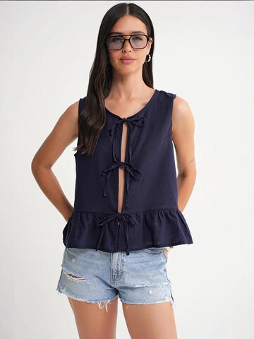 Camicia da donna di MixRay in blu: frontale