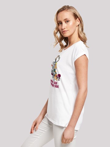 F4NT4STIC Shirt 'Looney Tunes Bugs And Lola Valentine's Cuddle' in Weiß