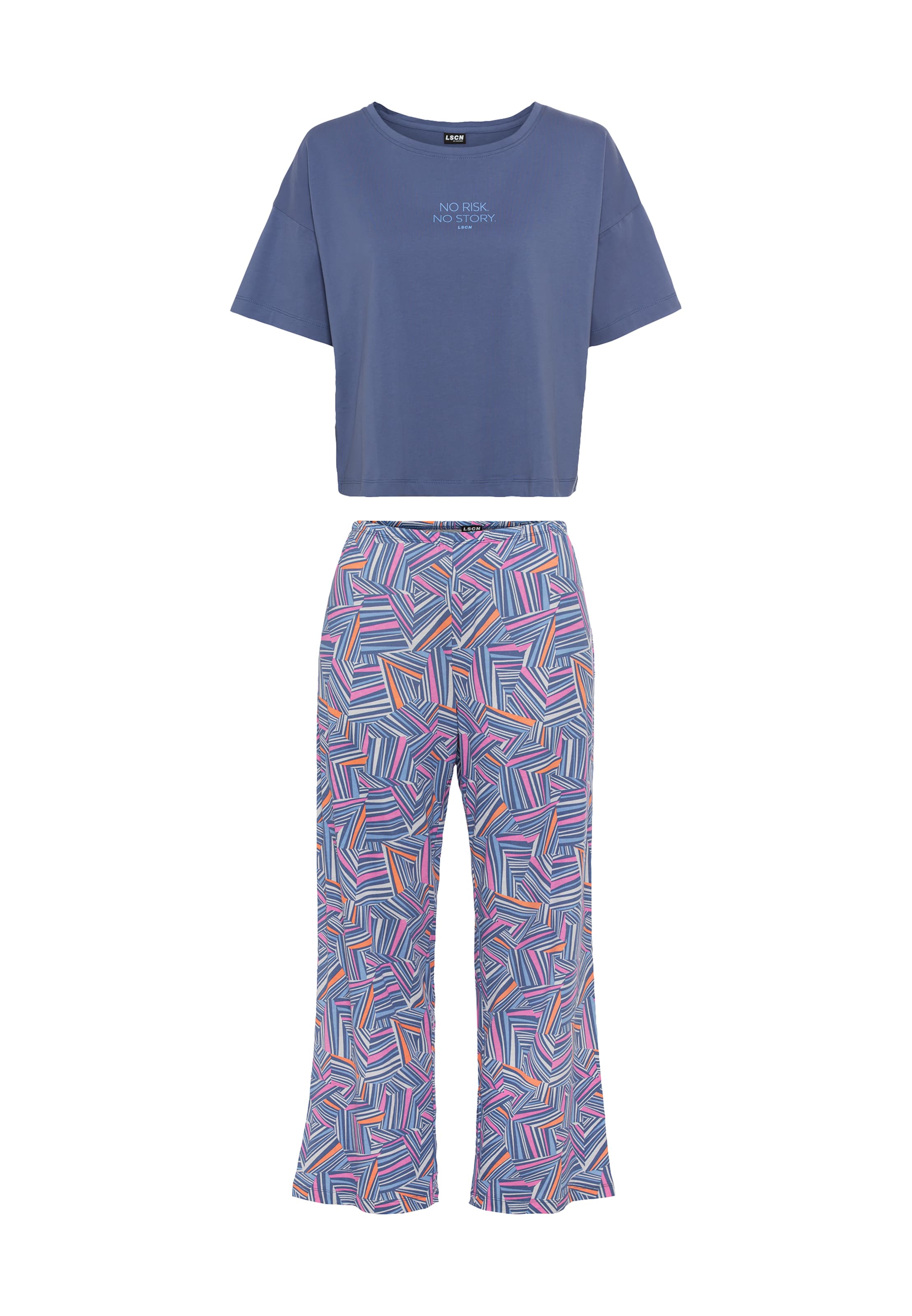 LSCN by LASCANA Pižama | modra barva: sprednja stran