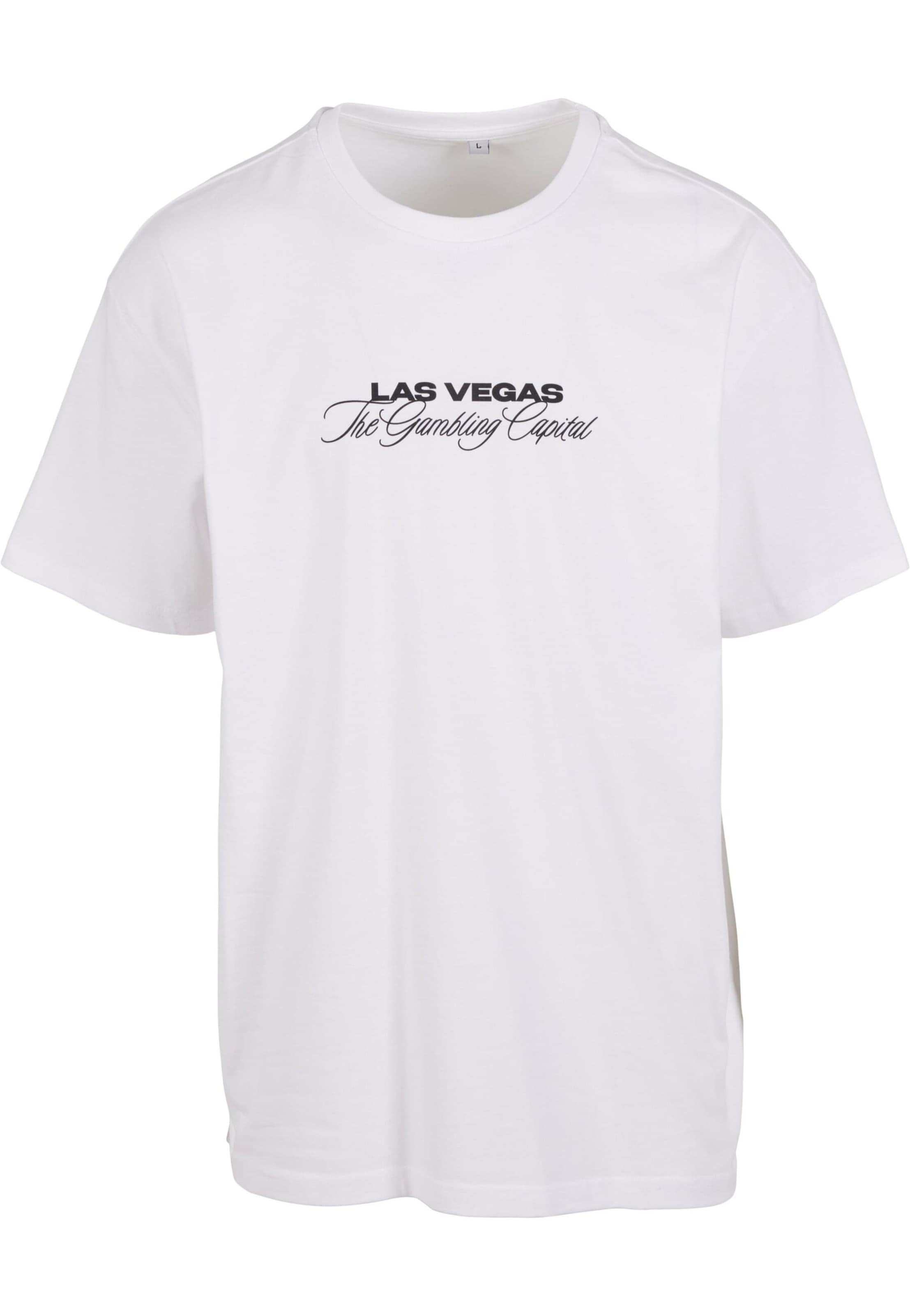 Mister Tee Shirt 'Gambling Capital' in Wit: voorkant