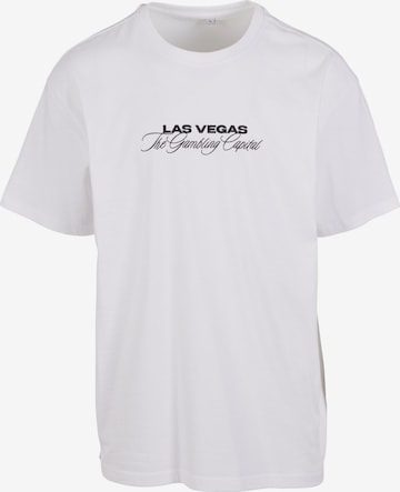 Mister Tee Shirt 'Gambling Capital' in White: front