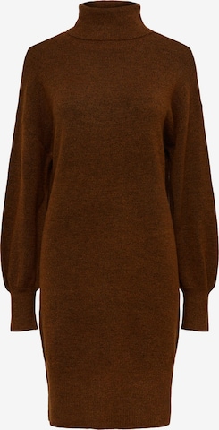 PIECES Knitted dress 'Fabia' in Brown: front