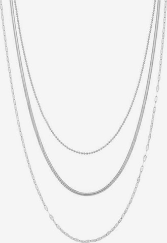 Collana 'Fine Triple Layer' di Hey Happiness in argento: frontale