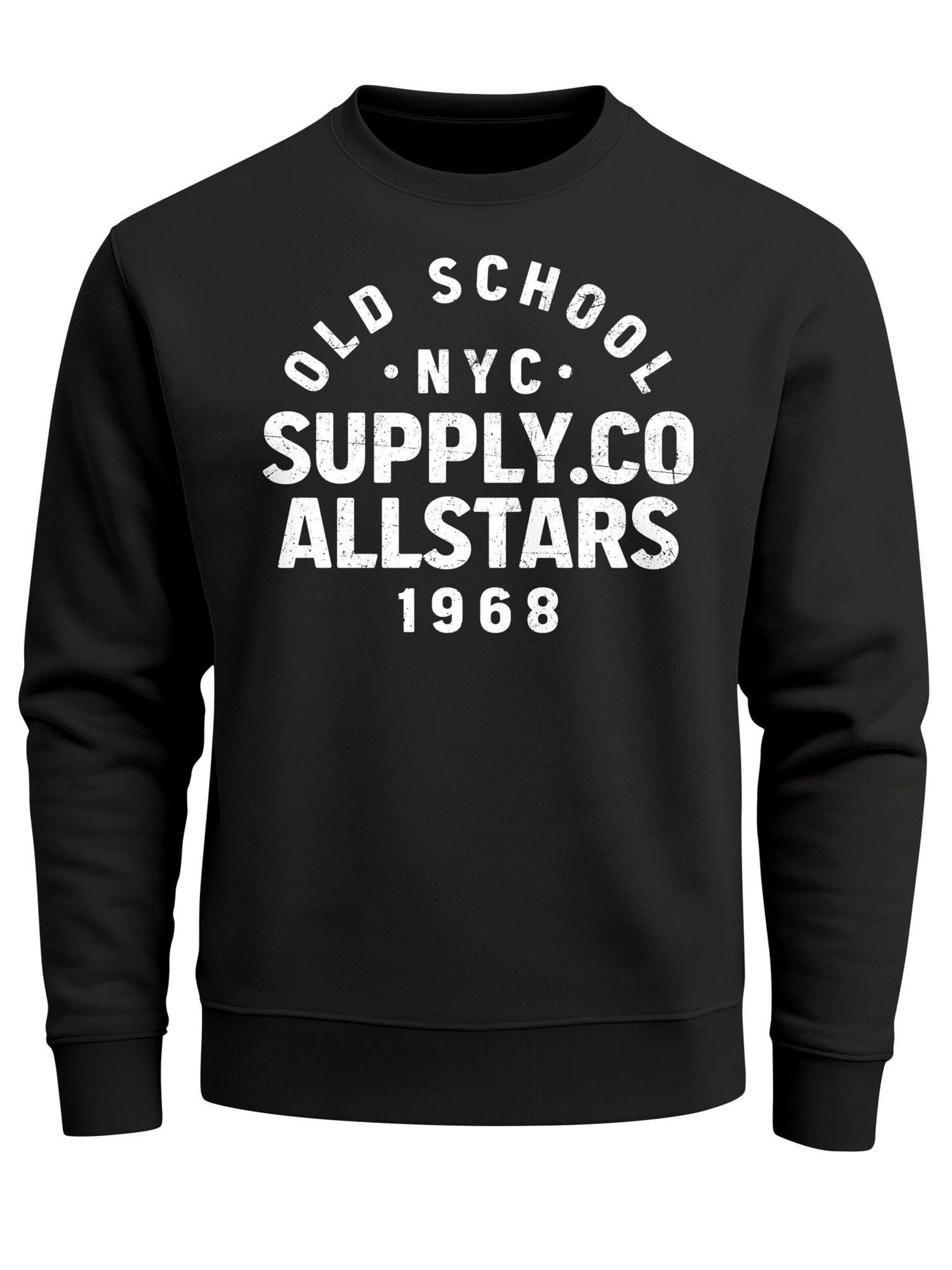 Neverless Sweatshirt 'Oldschool 3' in Black: front