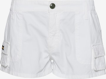 Superdry Cargo Pants in White: front