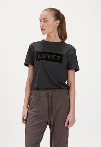 Athlecia Performance shirt 'KATTY W Slub Tee' in Black: front