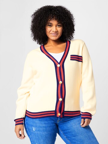 Cardigan 'CELINA' ONLY Curve en blanc : devant