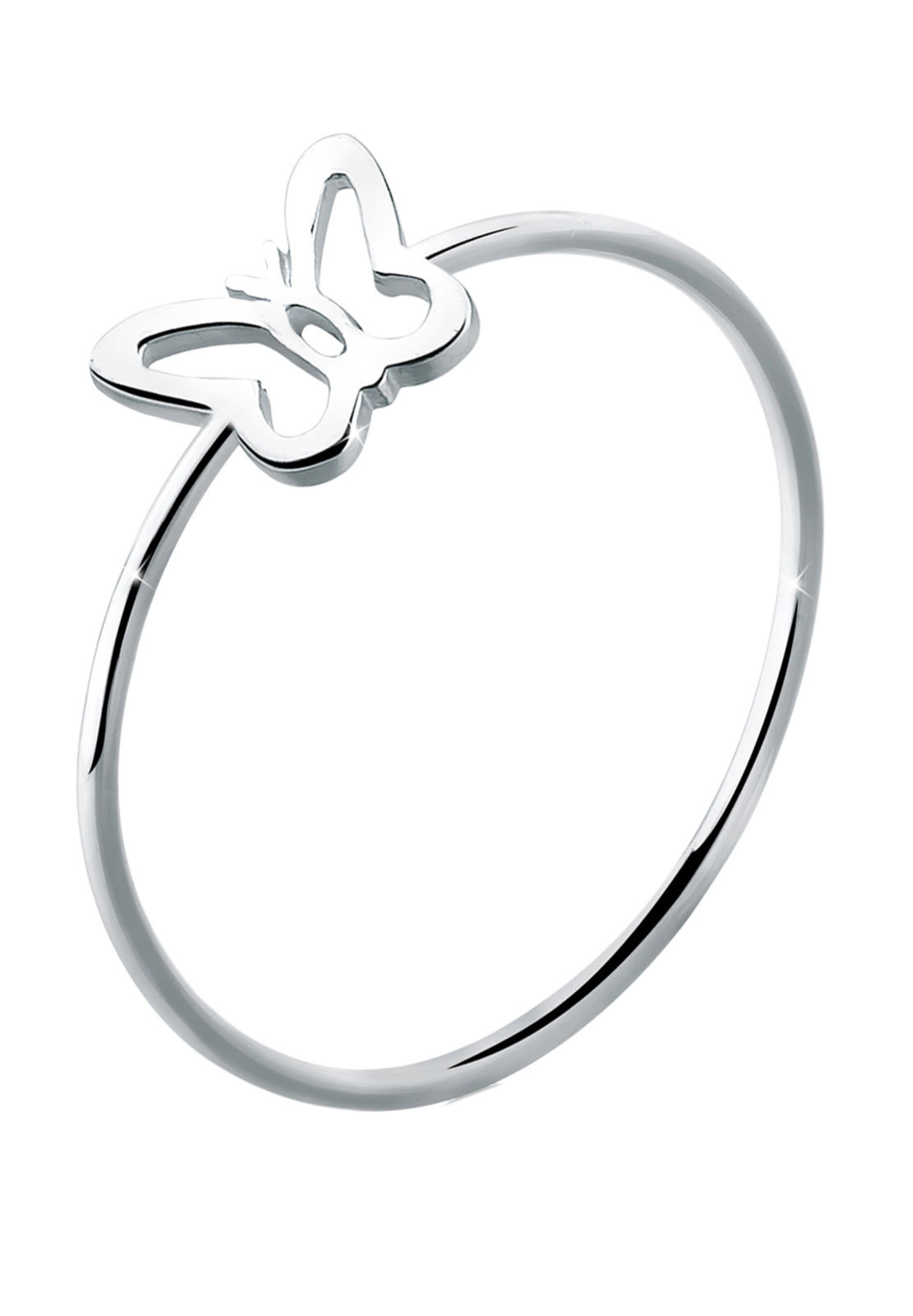 ELLI Ring 'Schmetterling' in Silber: Vorderseite