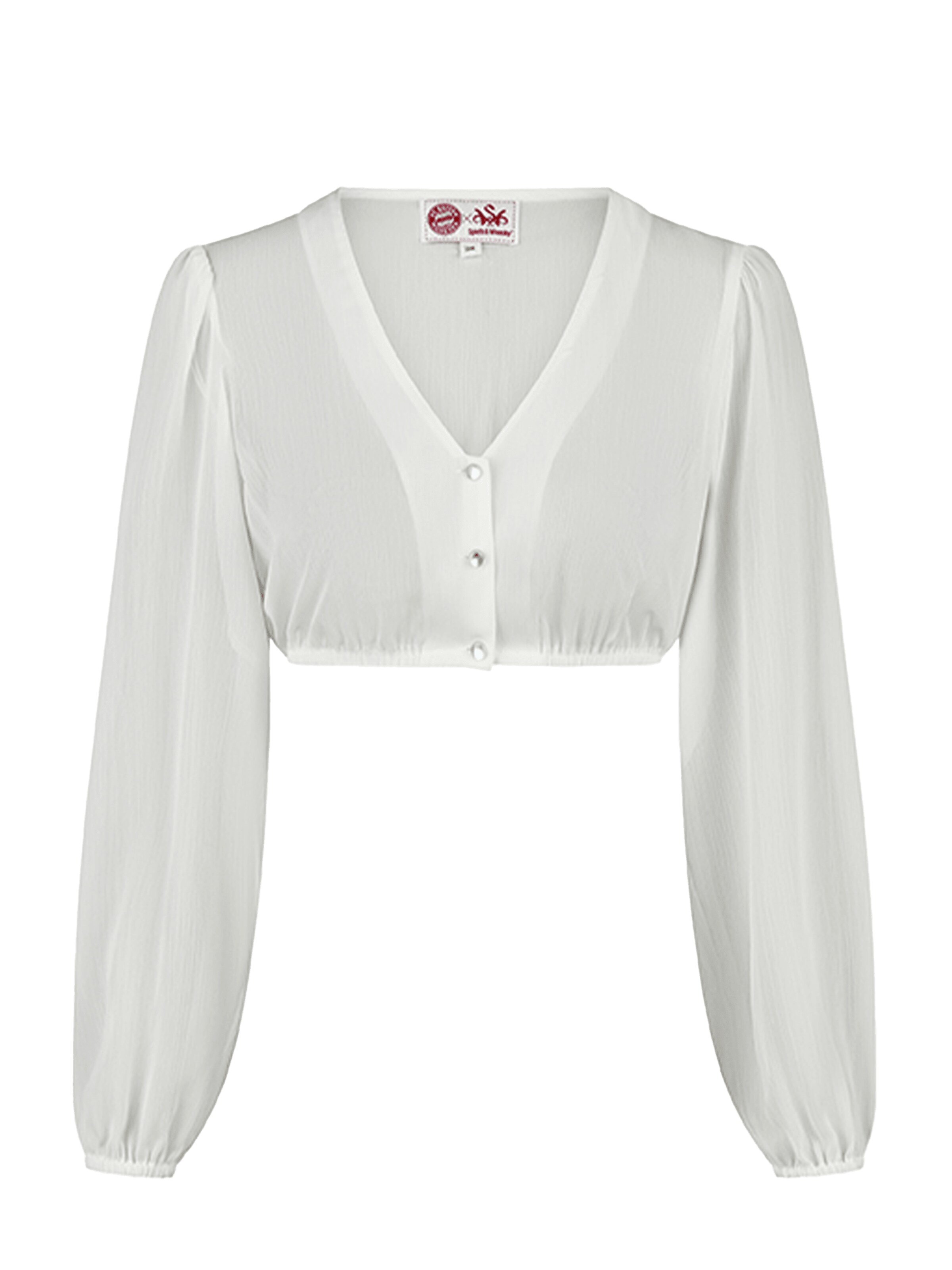 SPIETH & WENSKY Dirndl Bluse in Weiß: Vorderseite