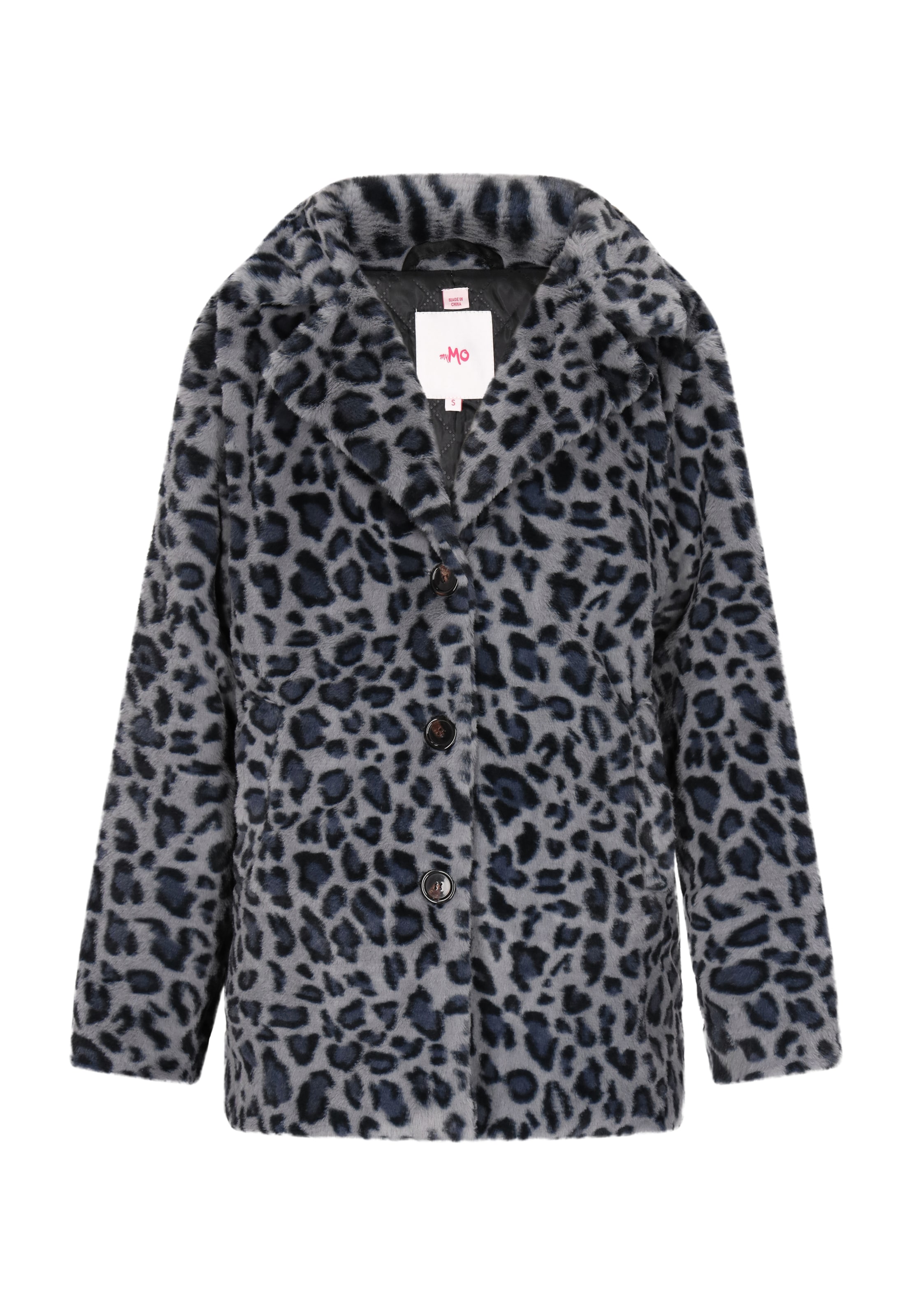 MYMO Between-seasons coat in Blue: front