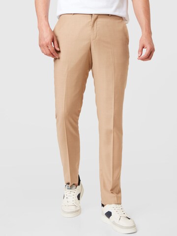 JACK & JONES Slimfit Ráncos nadrág 'Solaris' - bézs: elől