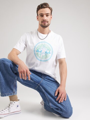 T-Shirt CONVERSE en blanc : devant